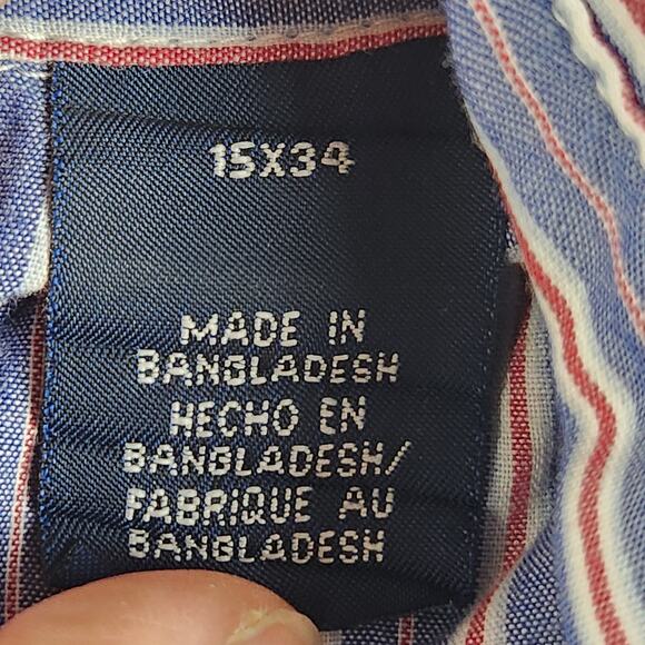 Wrangler Western Shirt Vintage Striped Men’s SZ M Cowboy Pearl Snaps Rodeo - Picture 4 of 16